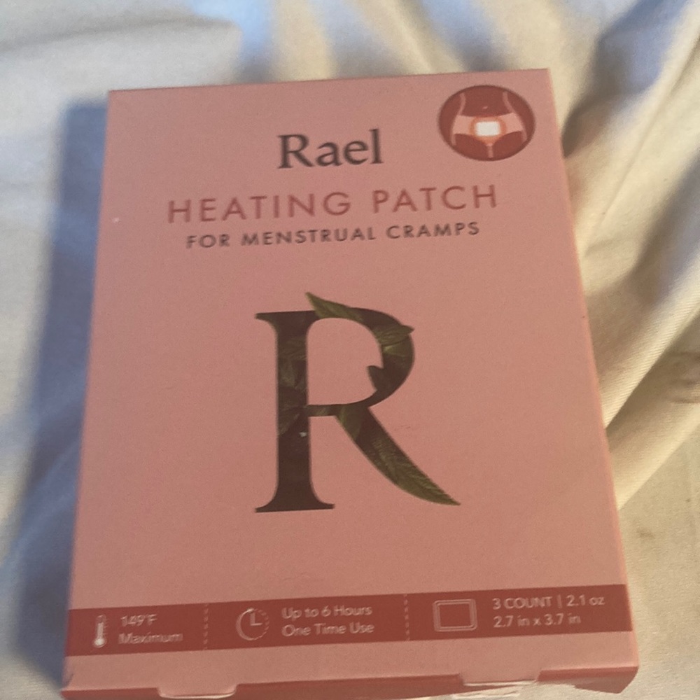 Rael heating patch for menstrual cramps